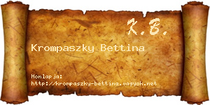 Krompaszky Bettina névjegykártya